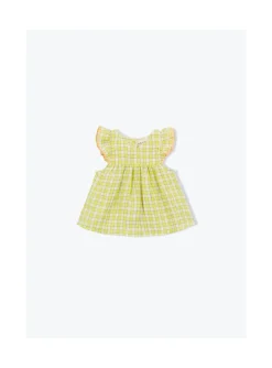 Arsene et les pipelettes Blouse Bébé Petits Carreaux JAUNE52 Discount