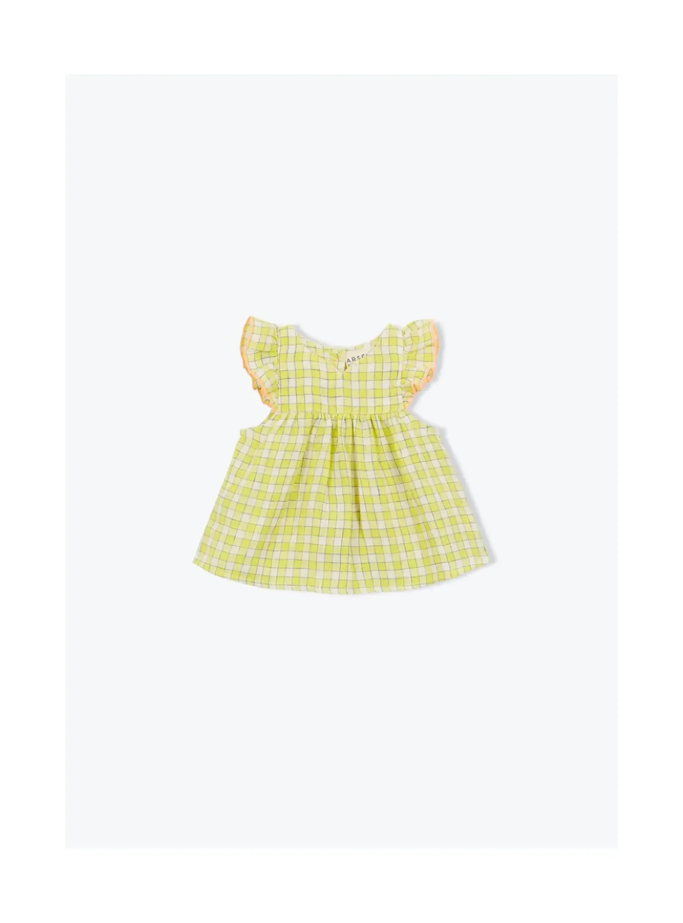 Arsene et les pipelettes Blouse Bébé Petits Carreaux JAUNE52 Discount