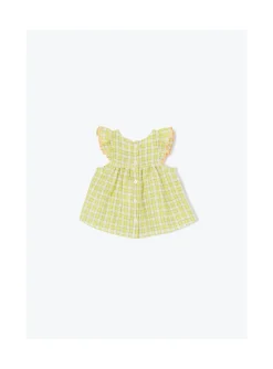 Arsene et les pipelettes Blouse Bébé Petits Carreaux JAUNE52 Discount