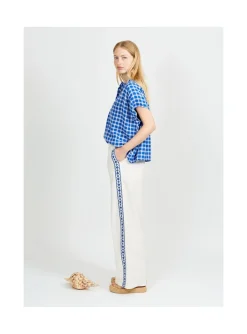 Arsene et les pipelettes Blouse Femme Carreaux Discount