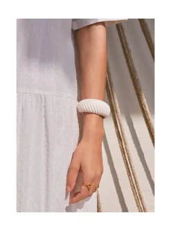 Arsene et les pipelettes Bracelet Jonc Feeka Jolly ECRU Clearance