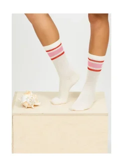 Arsene et les pipelettes Chaussettes Femme Ap Rayures ROSE13 Outlet