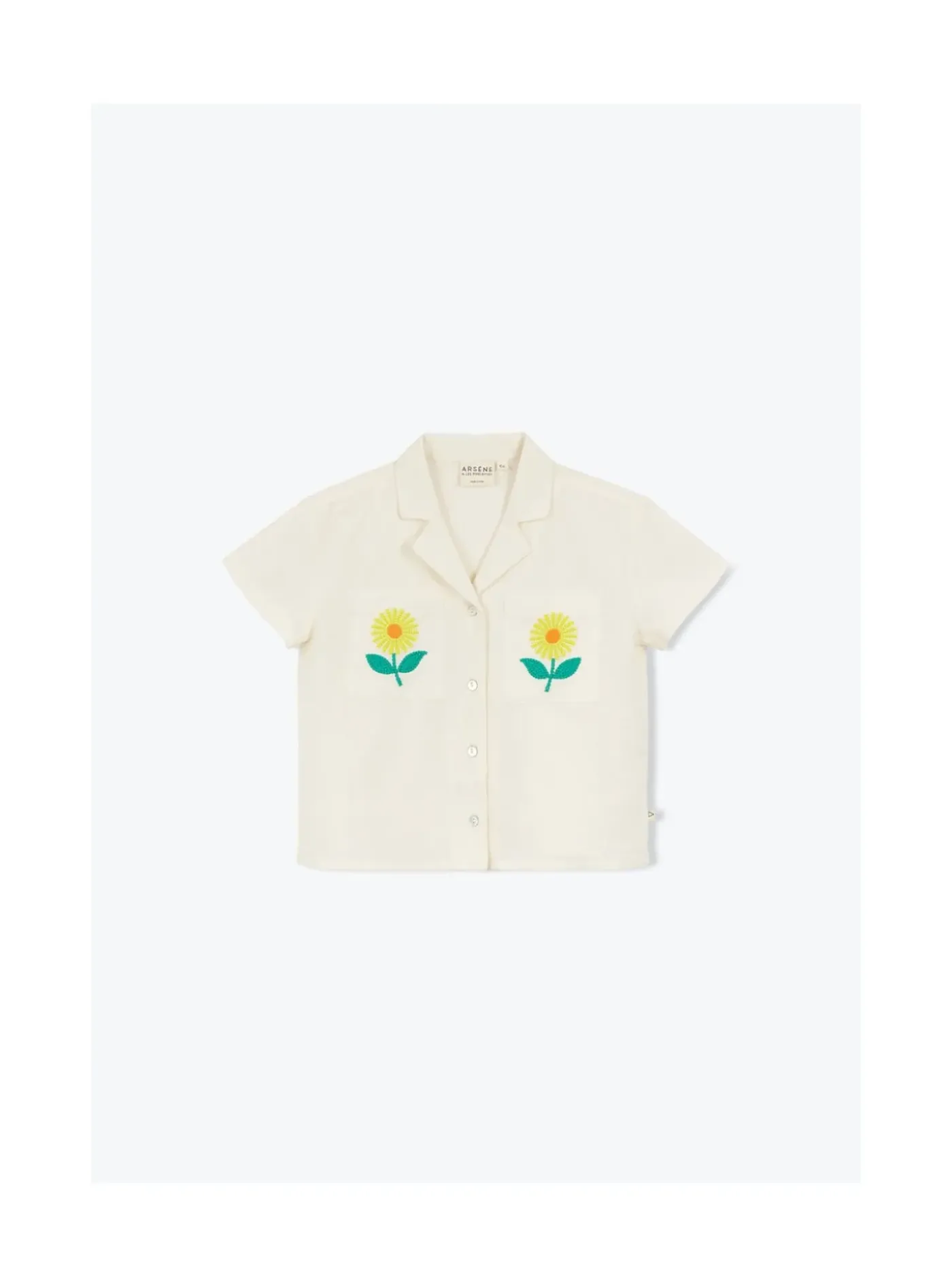 Arsene et les pipelettes Chemise Broderie Tournesol ECRU12 Best