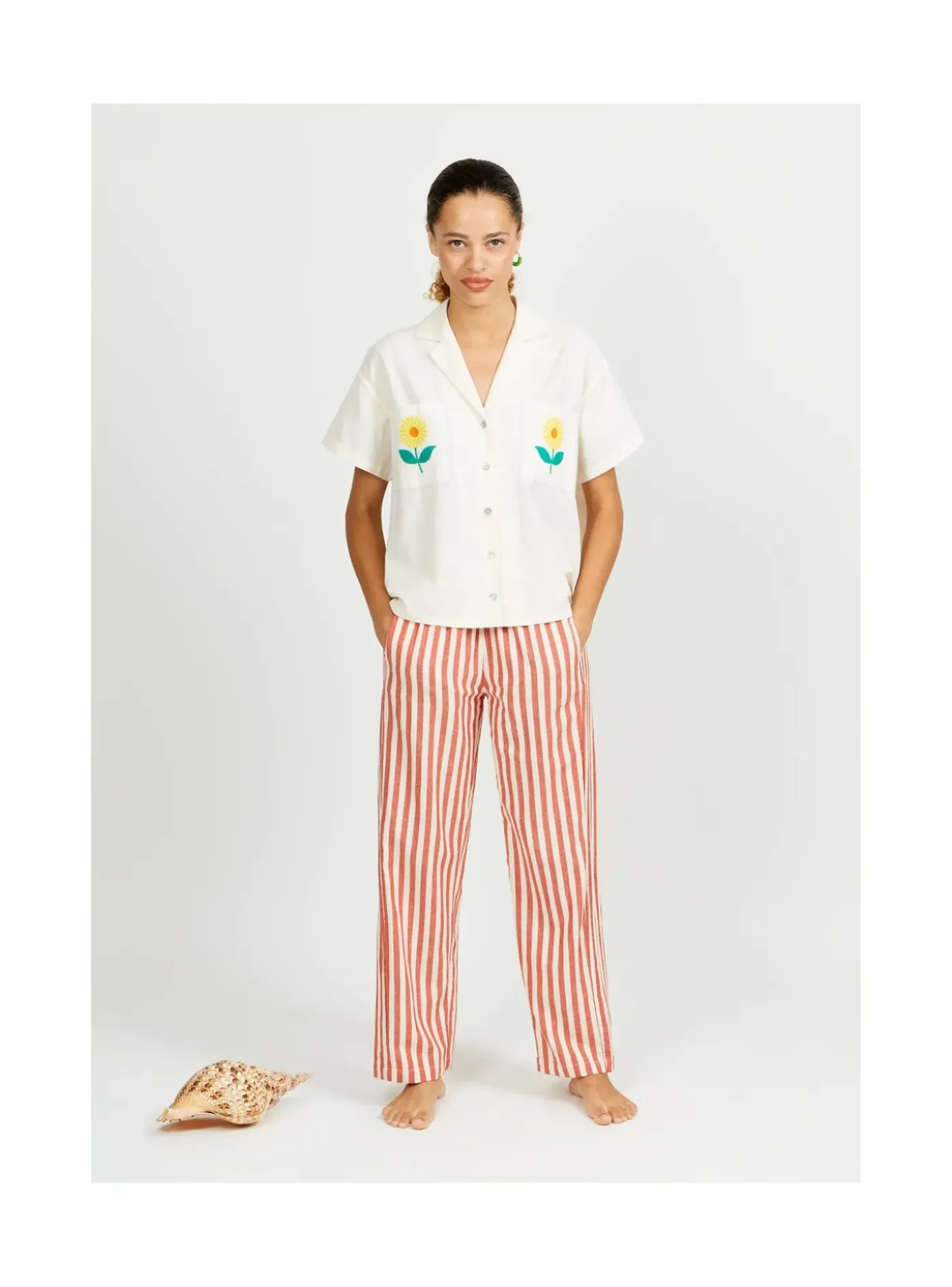 Arsene et les pipelettes Chemise Femme Broderie ECRU12 Hot