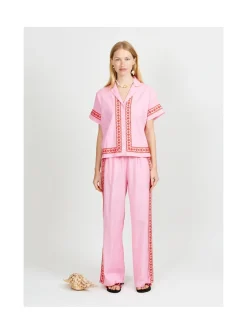 Arsene et les pipelettes Chemise Magnum Femme Broderie ROSE13 Outlet