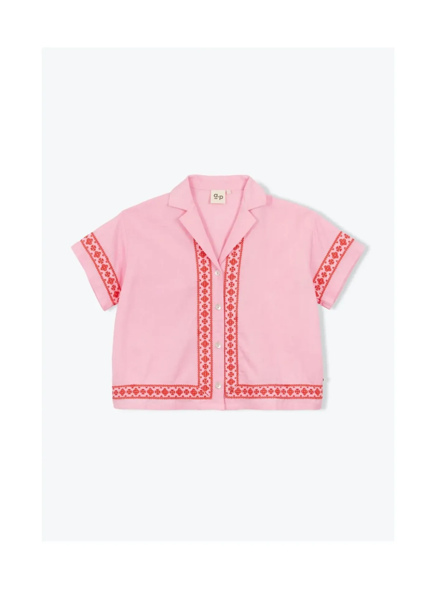 Arsene et les pipelettes Chemise Magnum Femme Broderie ROSE13 Outlet
