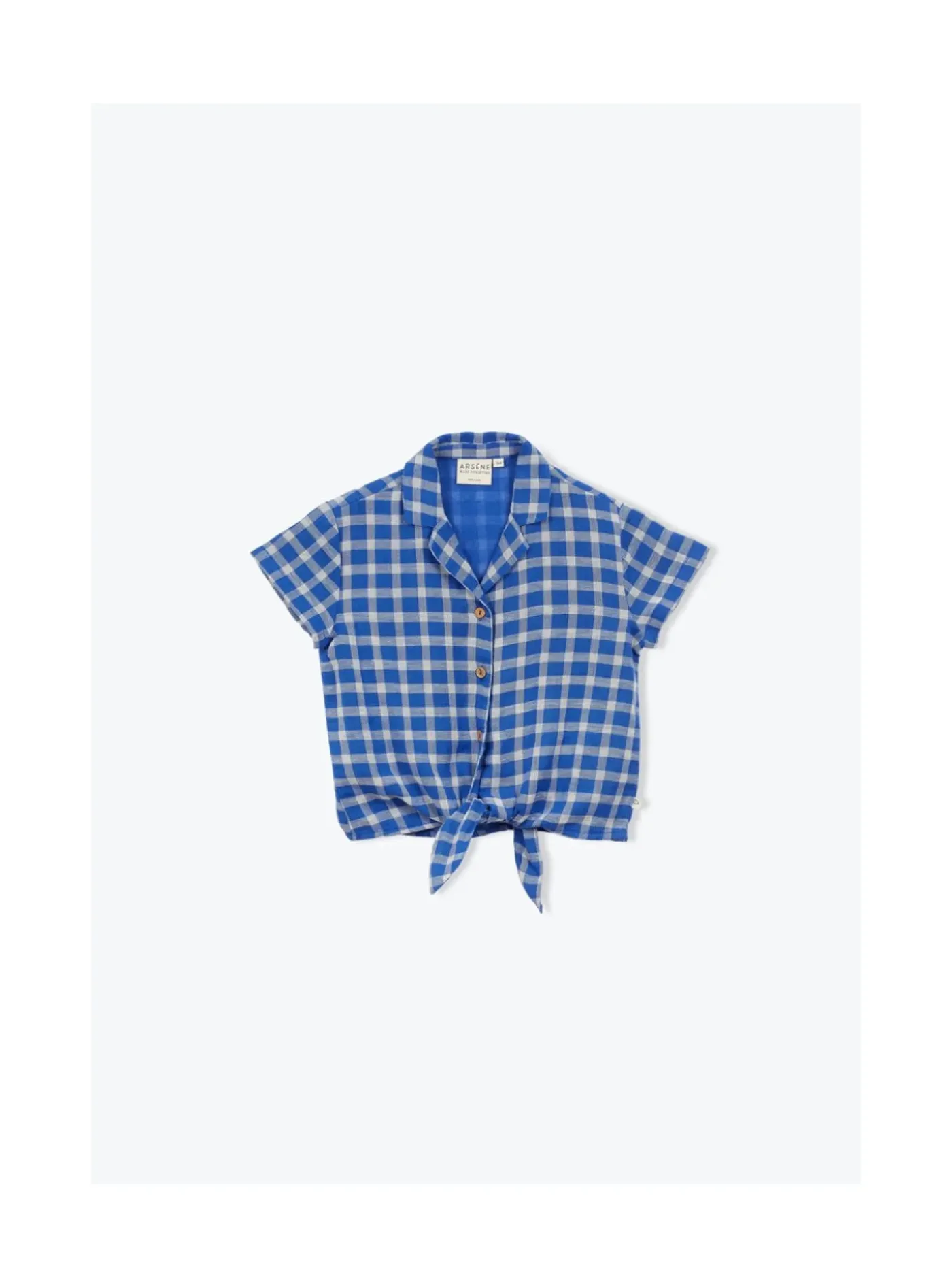 Arsene et les pipelettes Chemise Noeud Carreaux Double Gots Clearance