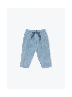 Arsene et les pipelettes Pantalon Bébé Lin Chiné BLEU4 Hot