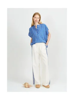 Arsene et les pipelettes Pantalon Femme Broderie ECRU12 New