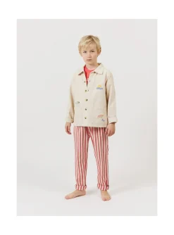 Arsene et les pipelettes Pantalon Rayures Transat ROUGE30 Clearance