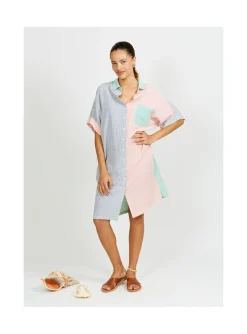 Arsene et les pipelettes Robe Femme Mini Rayures BLEUROSEVERT403 Hot
