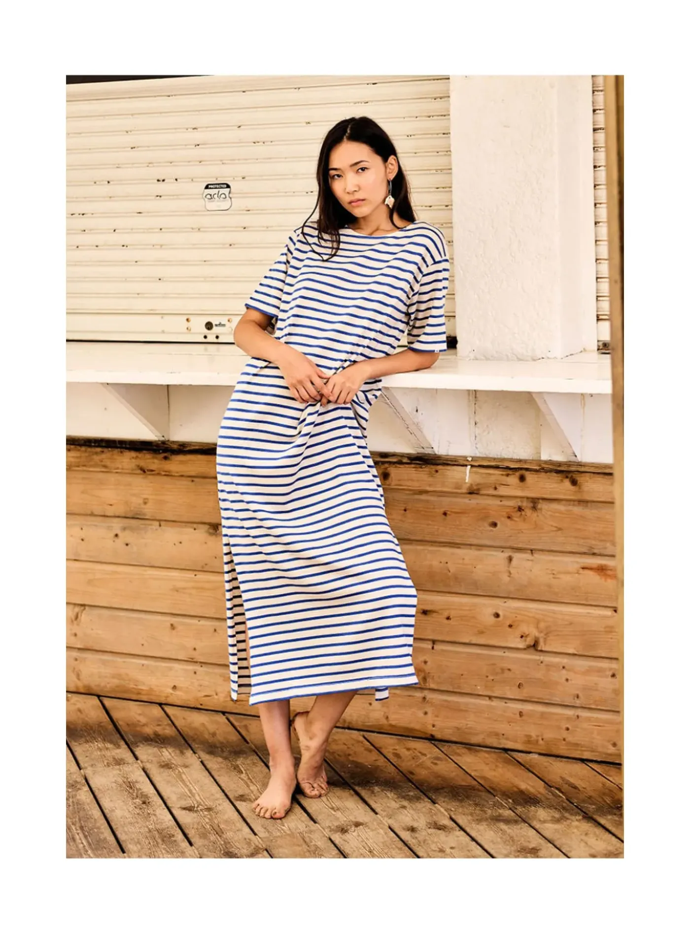 Arsene et les pipelettes Robe Marinière Femme BLEUELECTRIC300 Discount