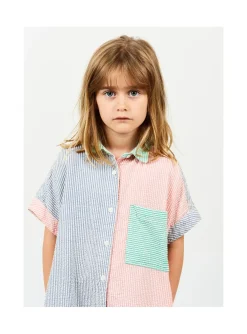 Arsene et les pipelettes Robe Mini Rayures Tricolore BLEUROSEVERT403 Outlet