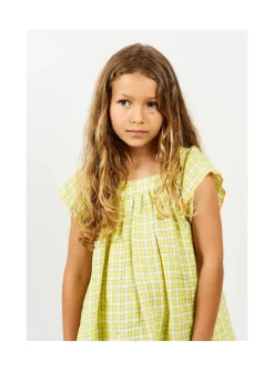 Arsene et les pipelettes Robe Petits Carreaux JAUNE52 Best