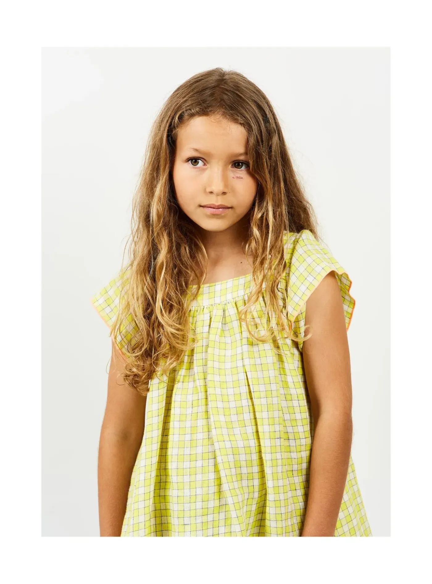 Arsene et les pipelettes Robe Petits Carreaux JAUNE52 Best
