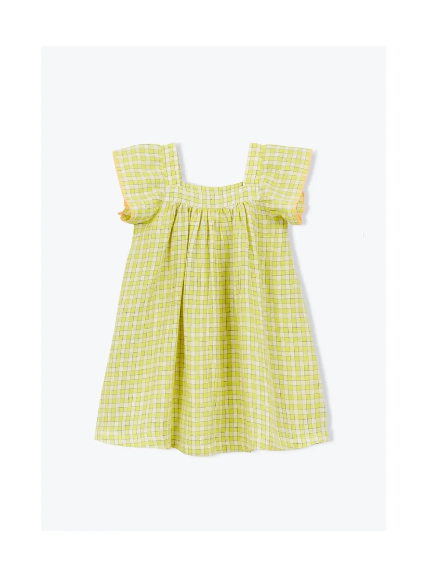 Arsene et les pipelettes Robe Petits Carreaux JAUNE52 Best