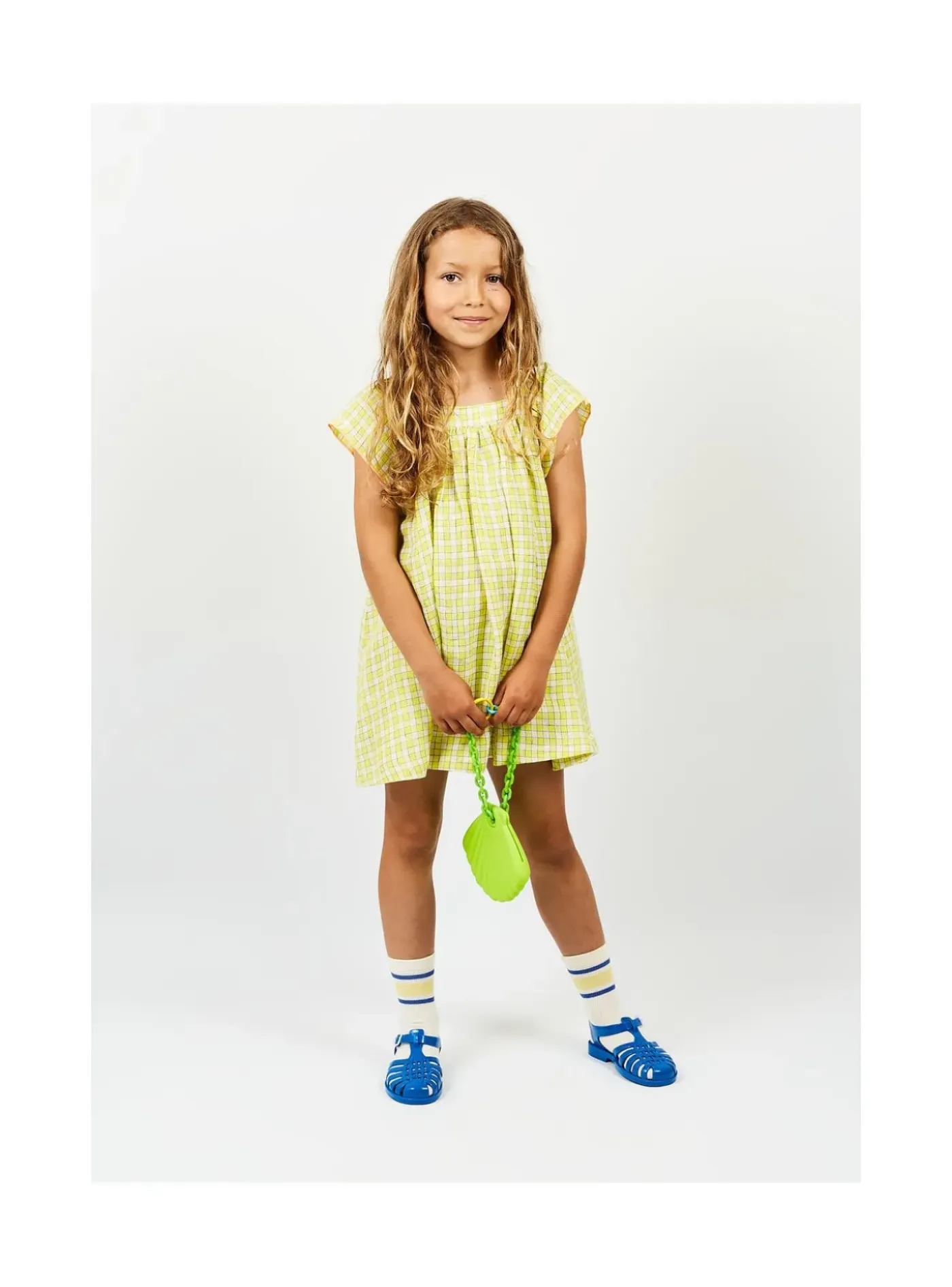 Arsene et les pipelettes Robe Petits Carreaux JAUNE52 Best
