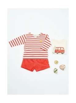 Arsene et les pipelettes Short Bébé Eponge ROUGE30 Outlet