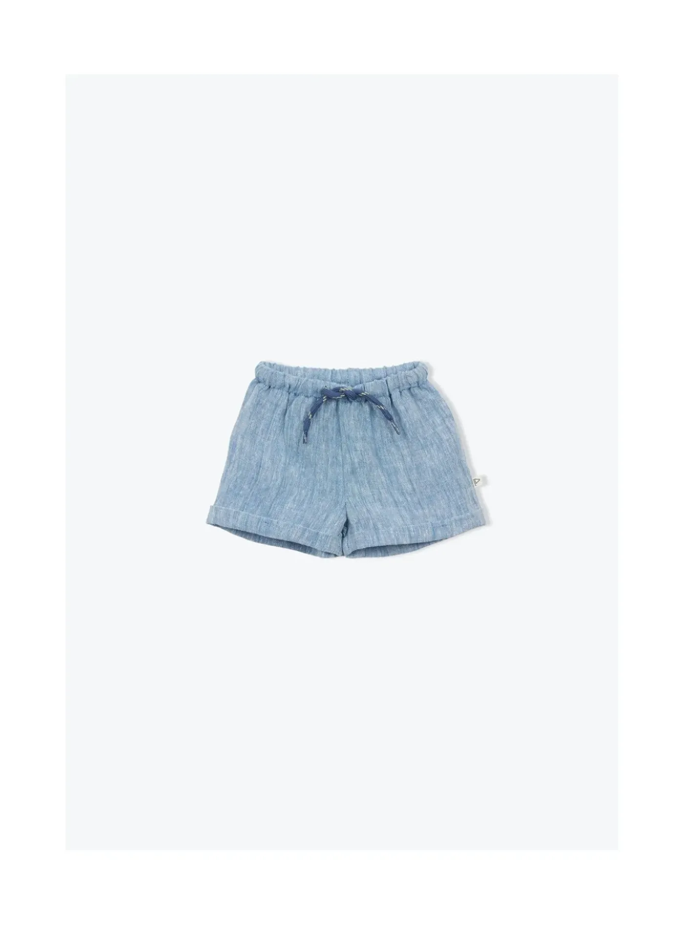 Arsene et les pipelettes Short Bébé Lin Chiné BLEU4 Sale
