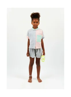 Arsene et les pipelettes Short Fluide Mini Rayures BLEU4 Best