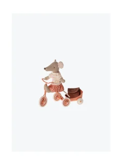 Arsene et les pipelettes Souris Tricycle Maileg SISTER/CORAL Hot