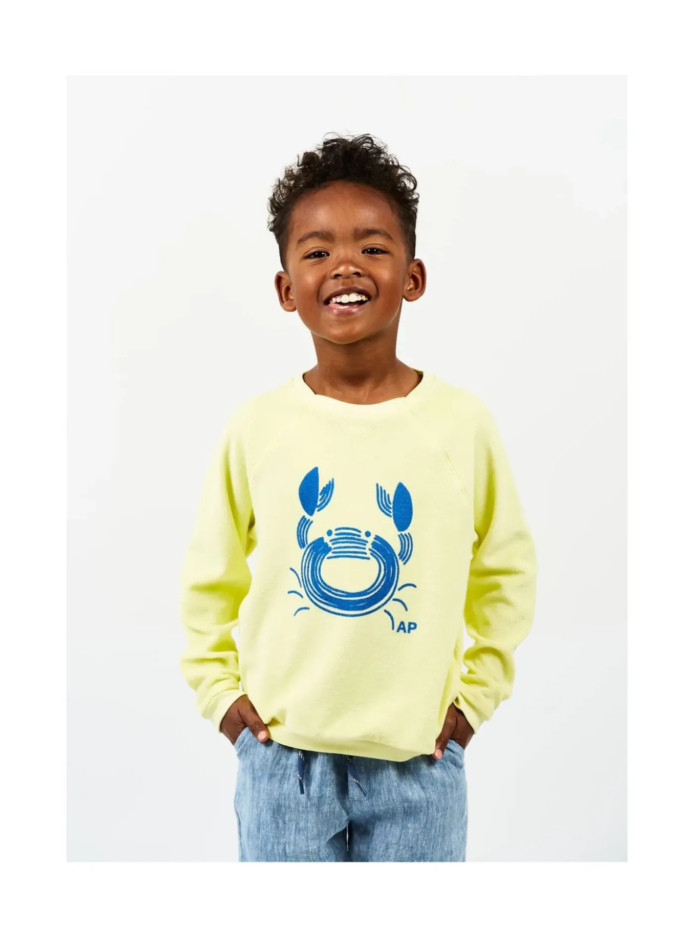 Arsene et les pipelettes Sweat Eponge Crabe JAUNE52 Online