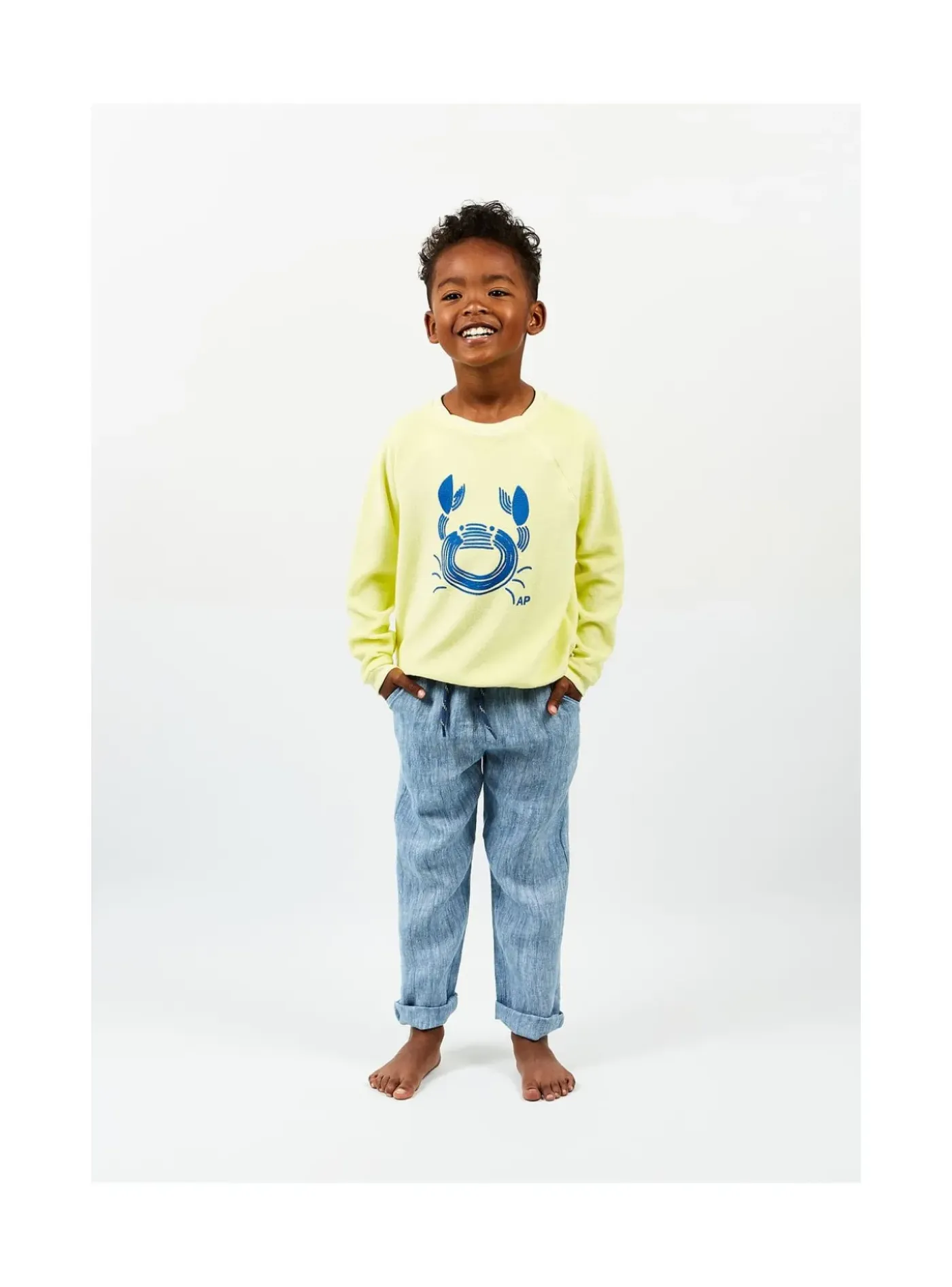 Arsene et les pipelettes Sweat Eponge Crabe JAUNE52 Online