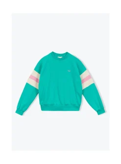 Arsene et les pipelettes Sweat Femme Bandes VERT233 Online