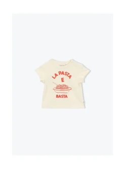 Arsene et les pipelettes T-shirt Bébé Pasta E Basta ECRU12 Fashion
