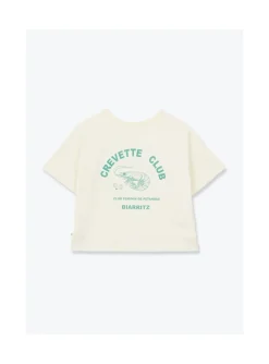 Arsene et les pipelettes T-shirt Femme Crevette Club Bio ECRU12 Best