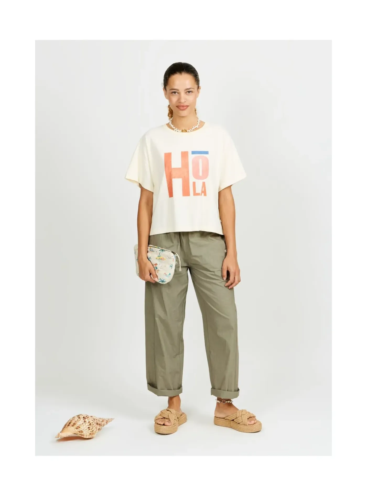 Arsene et les pipelettes T-shirt Femme Hola ECRU12 Hot