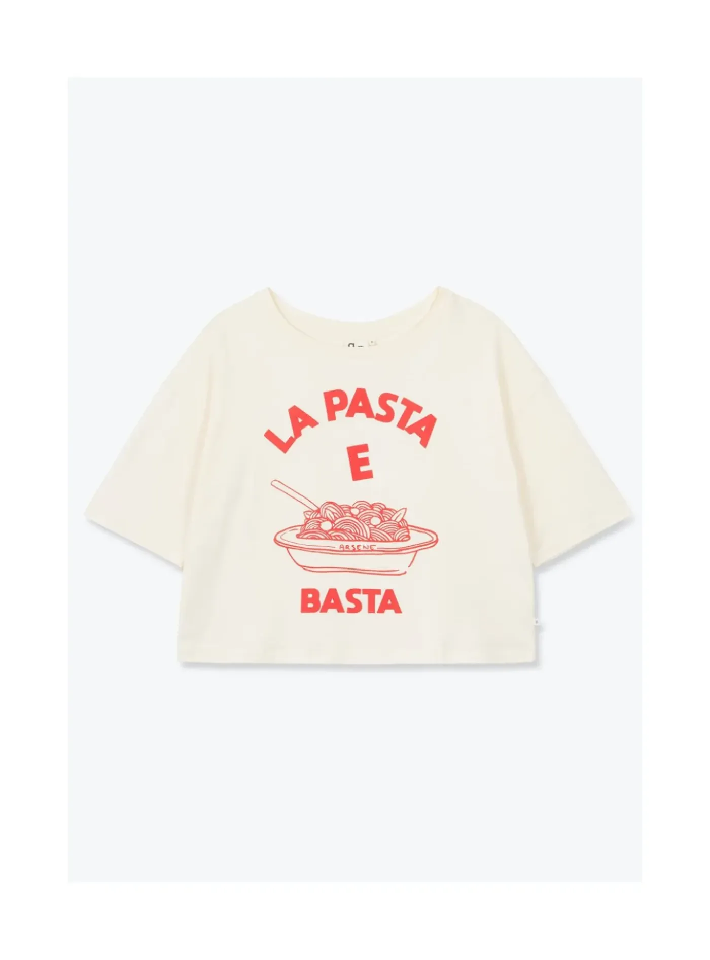 Arsene et les pipelettes T-shirt Femme Pasta E Basta ECRU12 New