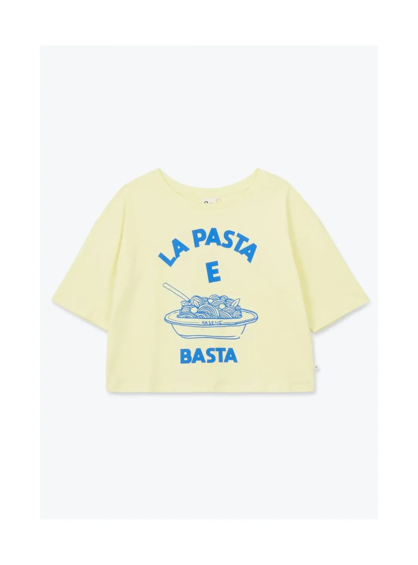 Arsene et les pipelettes T-shirt Femme Pasta E Basta JAUNE52 New