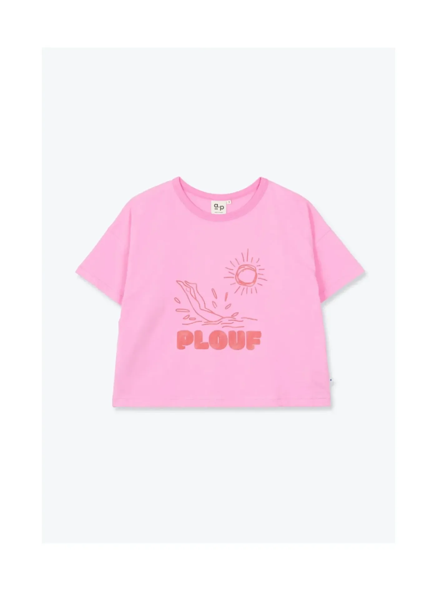 Arsene et les pipelettes T-shirt Femme Plouf ROSE13 Discount