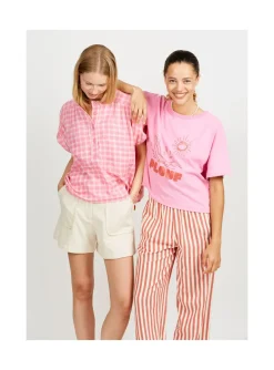Arsene et les pipelettes T-shirt Femme Plouf ROSE13 Discount
