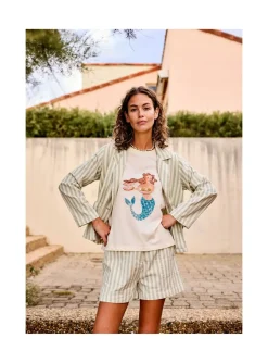 Arsene et les pipelettes T-shirt Femme Sirène ECRU12 Clearance