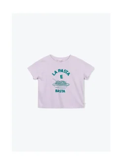 Arsene et les pipelettes T-shirt Pasta E Basta LAVANDE217 Fashion