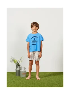 Arsene et les pipelettes T-shirt Pasta E Basta BLEU4 New