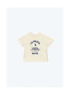 Arsene et les pipelettes T-shirt Pasta E Basta ECRU12 Discount