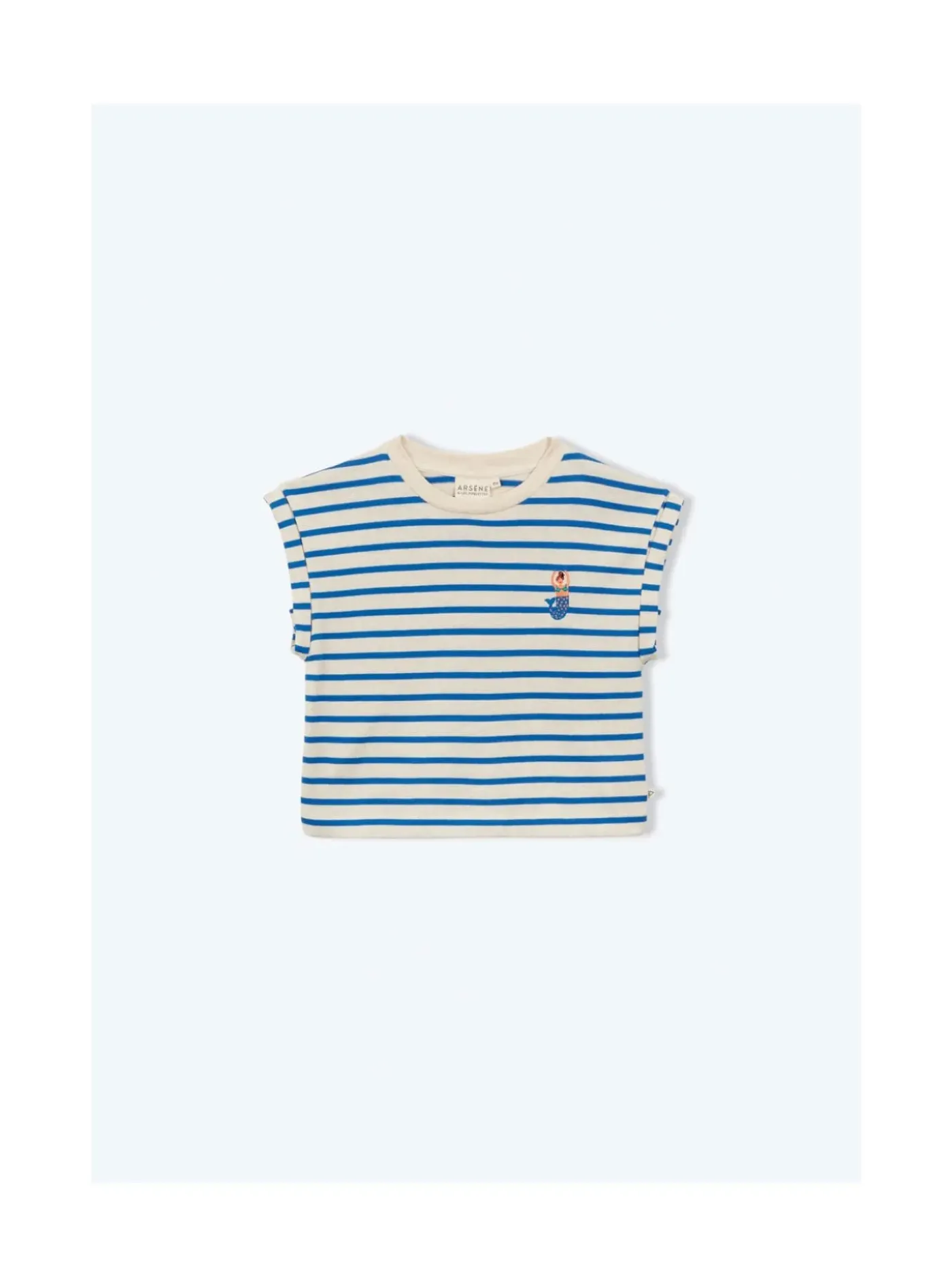 Arsene et les pipelettes T-shirt Rayures BLEUELECTRIC300 New