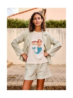 Arsene et les pipelettes Veste Femme Rayures Transat SAUGE222 Outlet